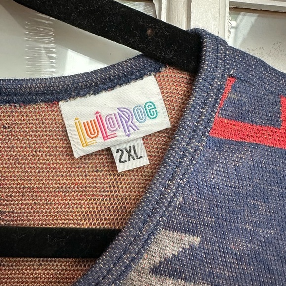 LuLaRoe Aztec Tribal Fit & Flare Amelia Dress Southwestern Jacquard Plus Size 2X - Picture 9 of 11